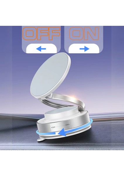 Vakum Özellikli 360° Dönebilen Magnetik Telefon Tutucu — Güçlü Tutunma, Hızlı Montaj indirimleri