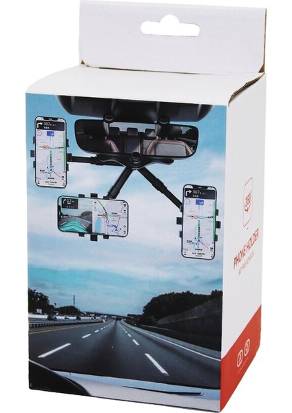 Dikiz Ayna Araç - Oto Telefon Tutucu 360 Derece (5332)