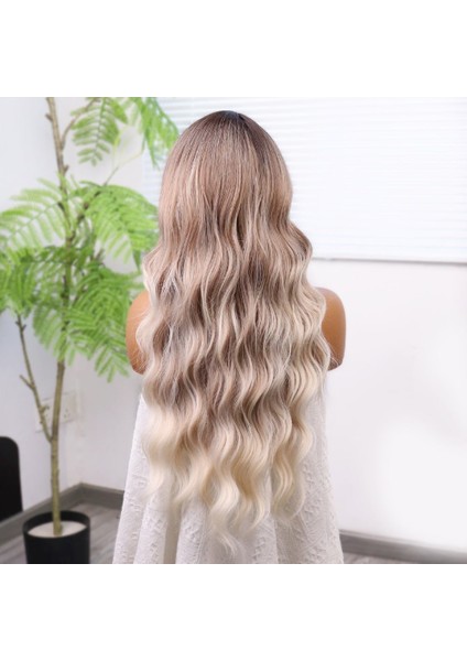 Rus Kumralı Beyaz Platin Işıltılı ve Ombreli Tül Peruk indirimleri