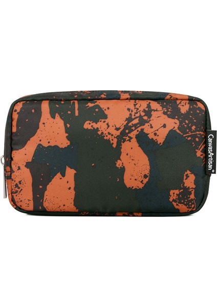 Canvasartısan H7-S11 Dijital Aksesuarlar, Fare, Güç Bankası, Veri Kablosu Kılıfı Için Kamuflaj Polyester Saklama Çantası - Turuncu (Yurt Dışından)