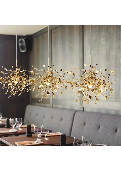 Modern Üçlü Pullu Altın Renkli Sarkıt Avize fiyatları