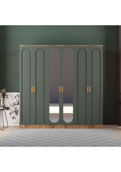 MİLA 6 KAPAKLI EKO GARDIROP - MDF KAPAK indirimleri