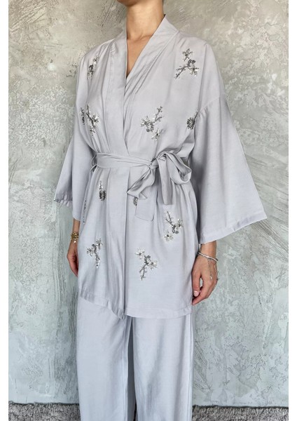 Taşlı Kimono Pantolon Ikili Takım P-00017514 fırsatları