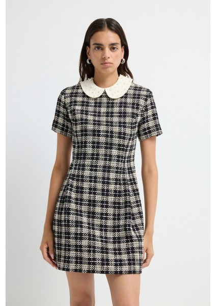 Kısa Kollu Tüvit Elbise Eks.siyah 12442819002 fiyatları