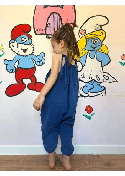 %100 Organik Çift Kat Müslin Kız Çocuk Şalvar Tulum fiyatları