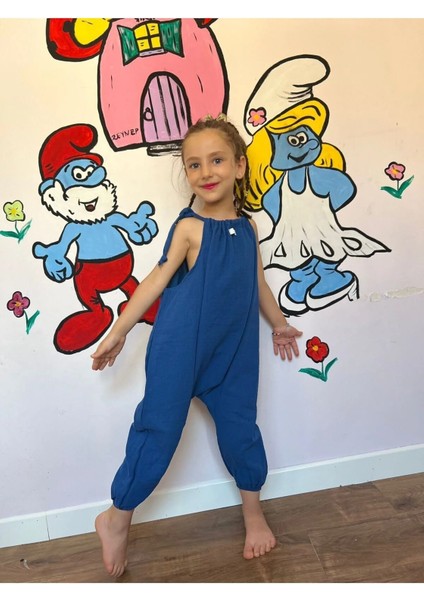 %100 Organik Çift Kat Müslin Kız Çocuk Şalvar Tulum modelleri