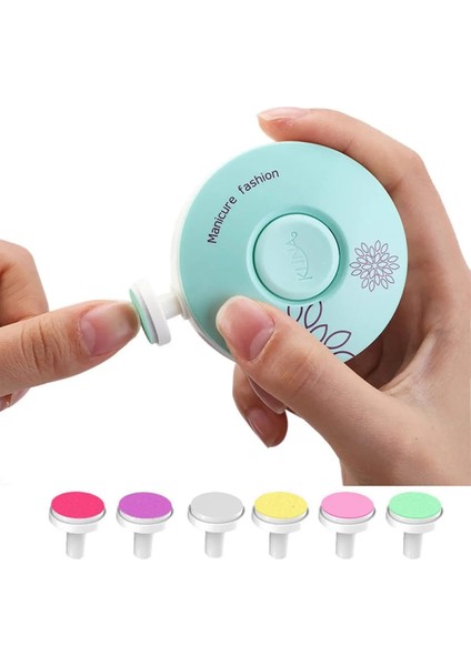 6 Başlıklı Pilli Tırnak Törpüsü ( Bebekler Kullanılabilir ) (5332)