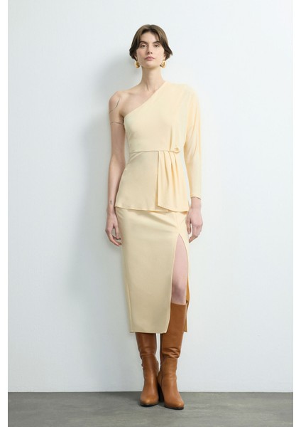 Tek Omuz Örme Bluz Vanilya 115M2245000 modelleri