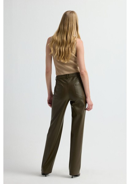 5 Cepli Deri Pantolon Haki 15345580000