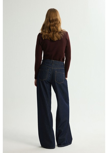 Bol Paça Denim Pantolon Lacivert 153L9737000