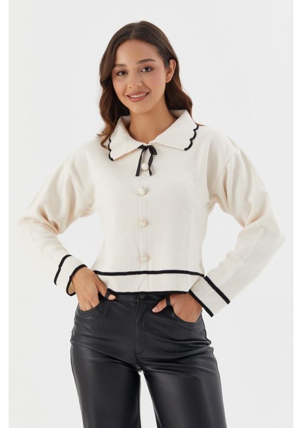 Bebe Yaka Kazak Krem