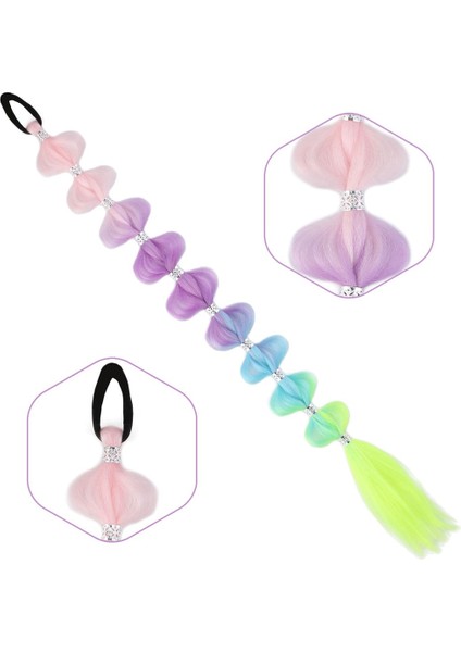 Örgülü Aksesuarlı Lastikli At Kuyruğu / ACM18