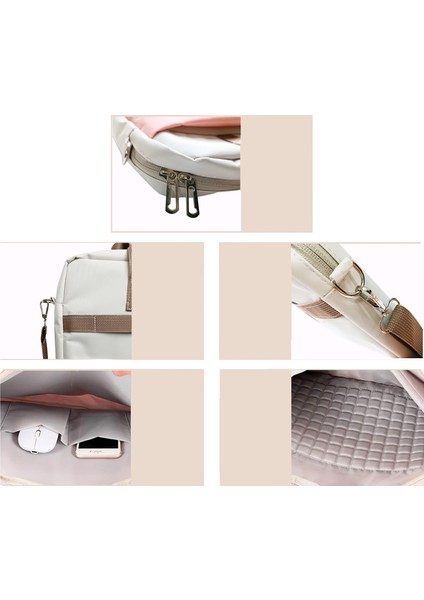 Samsung S11 Ultra 14.6 Inch Için Tablet Çantası 2 Bölmeli AL4227 Krem Pembe Mavi fırsatları