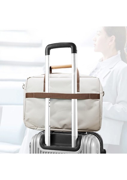 Samsung S11 Ultra 14.6 Inch Için Tablet Çantası 2 Bölmeli AL4227 Krem Pembe Mavi