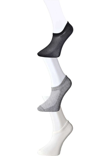 Siyah Gri ve Beyaz Erkek Görünmez Çorap 3 çift fırsatları