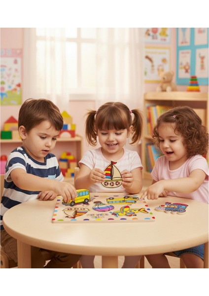 Benim Taşıtlarım Ahşap Eğitici Puzzle Oyuncak fiyatları