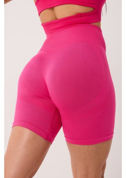 Luma Spor Şort Yüksek Bel Esnek Şekillendirici ve Toparlayıcı Seamless Tayt Kısa Şort