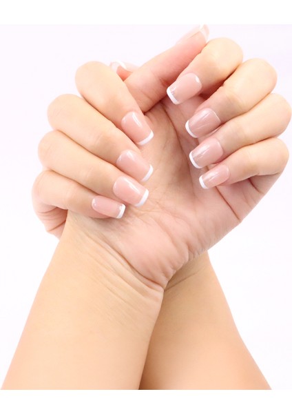 15'li Ten Rengi Kısa Balerin TT0575 Tekrar Kullanılabilir El Yapımı Protez Takma Tırnak - Ten Rengi-M modelleri