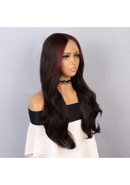 Kahverengi Perçemler Kızıl Işıltılı Tül Peruk fiyatları