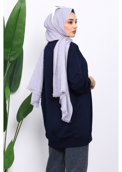 Lacivert Bisiklet Yaka Baskılı Sweat fırsatları