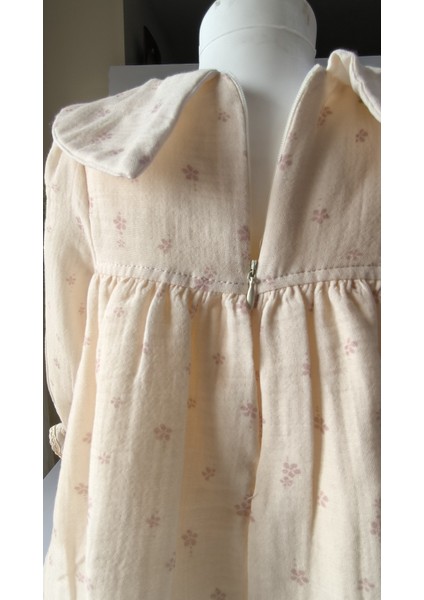 Kız Bebek Çocuk Elbise Otantik Keten Müslin %100 Pamuk Astarlı Tarz Tasarım Çok Şık modelleri