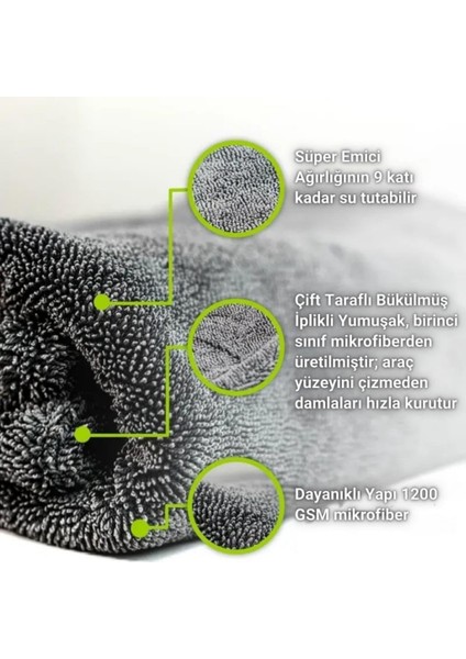 XL 60X90CM 1200GSM Süper Su Emici Özellikli Mikrofiber Araç Kurulama Havlusu, Çizik ve Iz Bırakmaz Bez modelleri