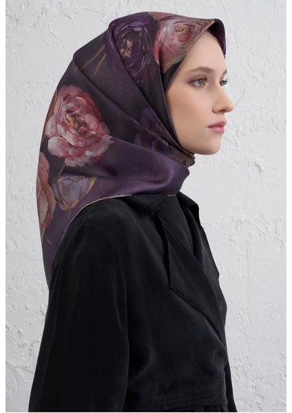 2025 Desenli Saf Ipek Twill Eşarp 9419-32 indirimleri