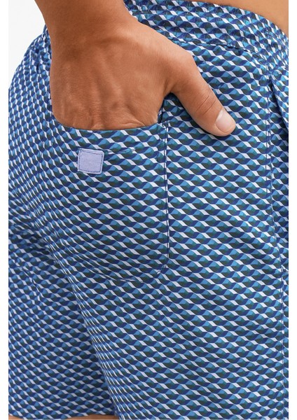 Erkek Seageo Desenli Deniz Şortu Lacivert fırsatları