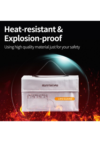 Sunnylıfe DC830 Drone Şarj Merkezi Için Evrensel Lipo Pil Koruyucu Patlamaya Dalı Çanta (Yurt Dışından) modelleri