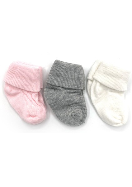 Kıvrık 3'lü Bebe Çorap 120