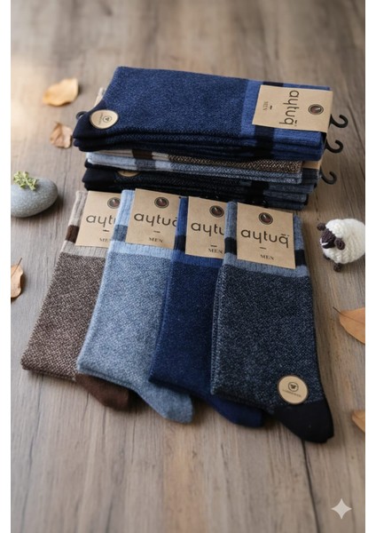 Yün Erkek Soket Çorabı, Kalın Kışlık, Asorti 41-45 Numara 12'li Kutu fiyatları