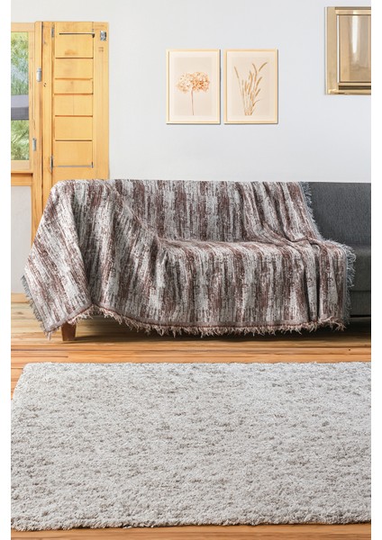 Pamuklu Lüks Kaymaz Koltuk Örtüsü | Koltuk Şalı | Çok Amaçlı Örtü