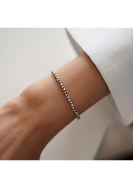 Iki Renkli Italyan Dorika Altın Bileklik