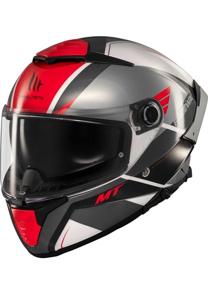 mt Thunder 4 Sv Freeway A5 Parlak Gri Kapalı Kask