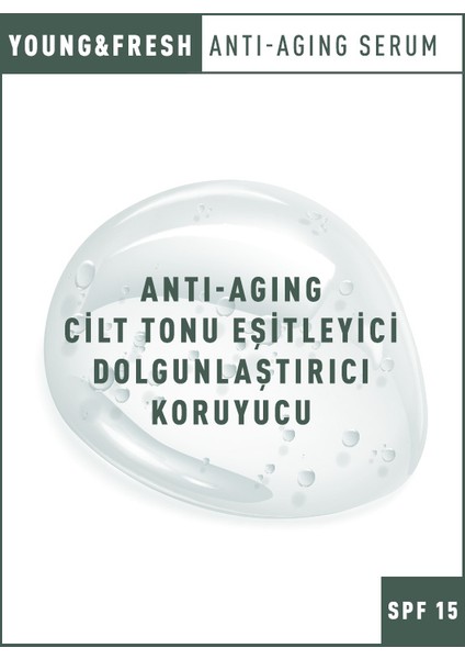 Young & Fresh Bio Retinol I Anti - Aging I Aydınlatıcı I Dolgunlaştırıcı I Koruyucu Serum - SPF15