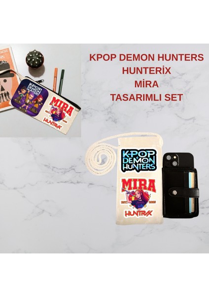 Kpop Demon Hunters Hunterix Tasarımlı Çanta Seti