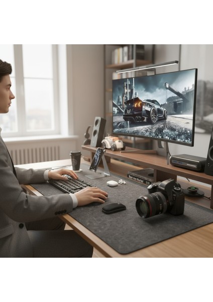 Mouse Pad Masa Koruyucu Büyük Keçe Oyuncu Matı 3mm Antrasit Renk fiyatları