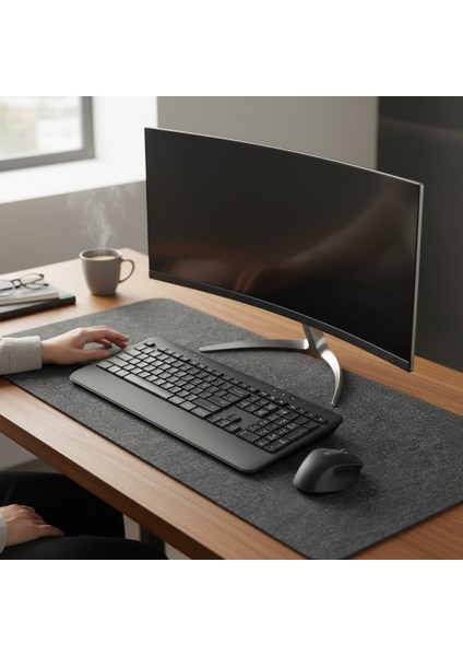 Mouse Pad Masa Koruyucu Büyük Keçe Oyuncu Matı 3mm Antrasit Renk fırsatları