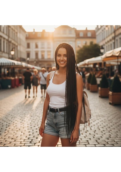 Afrika Örgüsü ve Rasta Için Sentetik Saç / Küllü Patlıcan Moru