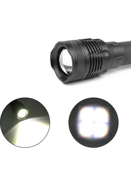 Alüminyum Şarjlı Zoom'lu El Feneri F6055 - Lisinya indirimleri