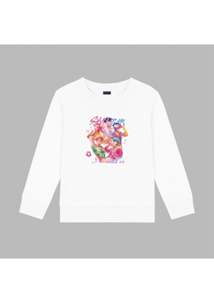 Kpop Demon Hunters Hunterix Saja Boys Tasarım Baskılı 3 Iplik Sweatshirt