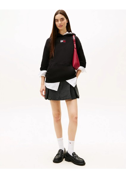 Tjw Rahat Kesim Parti Bayraklı Kadın Siyah Kazak DW0DW21605BDS fiyatları