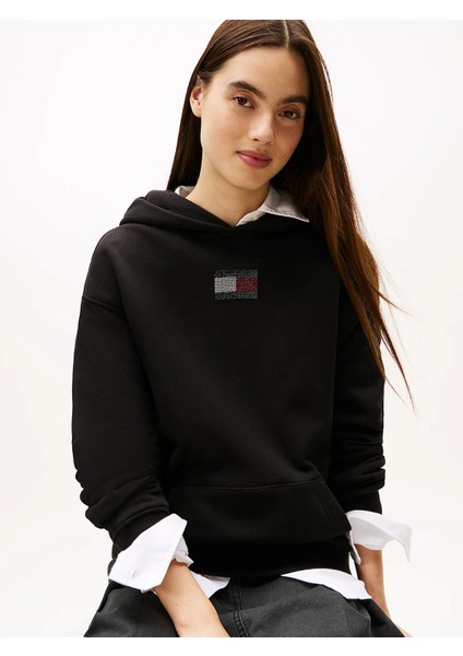 Tjw Rahat Kesim Parti Bayraklı Kadın Siyah Kazak DW0DW21605BDS fırsatları