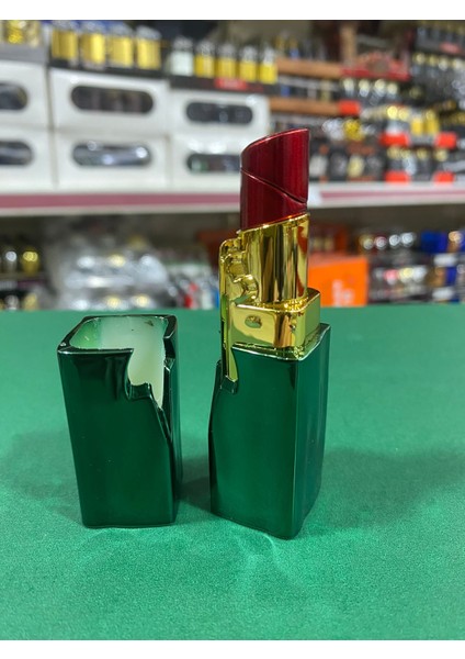 Ruj Figürlü Çakmak - Yeşil