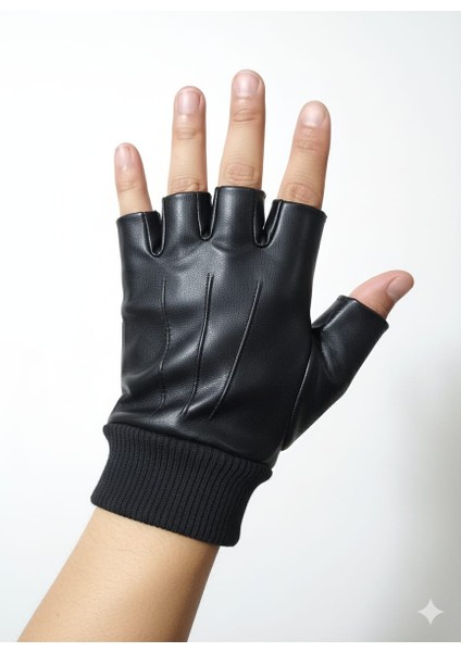 Bilekten Lastikli Kesik Parmak Eldiven