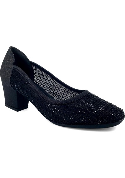 86005 25KA Kadın Abiye Ayakkabı Siyah
