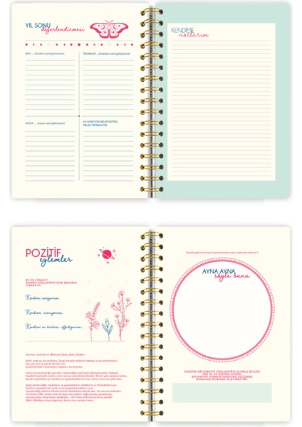 Spiralli Sert Kapak 2026 Haftalık Motivasyon Ajandası A5 indirimleri