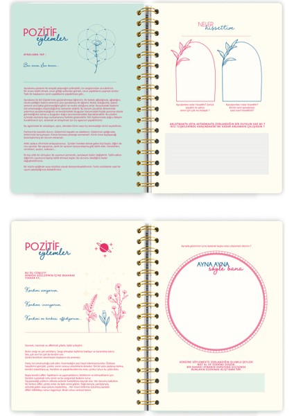 Spiralli Sert Kapak 2026 Haftalık Motivasyon Ajandası A5