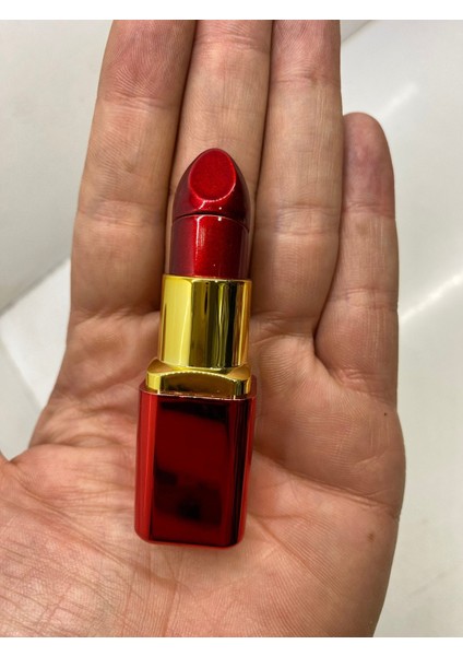 Ruj Tasarımlı Metal Alevli Çakmak - Kırmızı