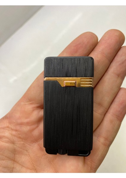 Copper Çift Yanarlı Metal Çakmak - Siyah